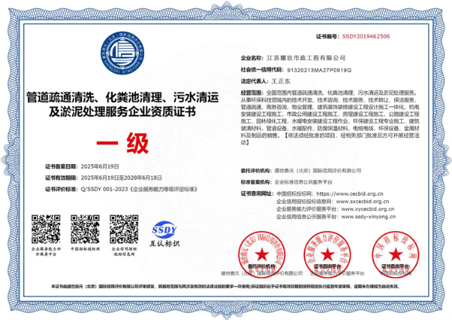 吉安企业资质证书